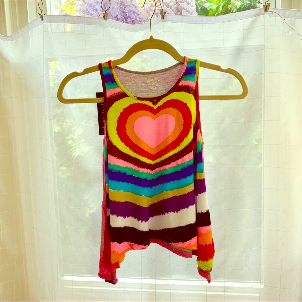 NWT Tie die heart top kids small 7/8